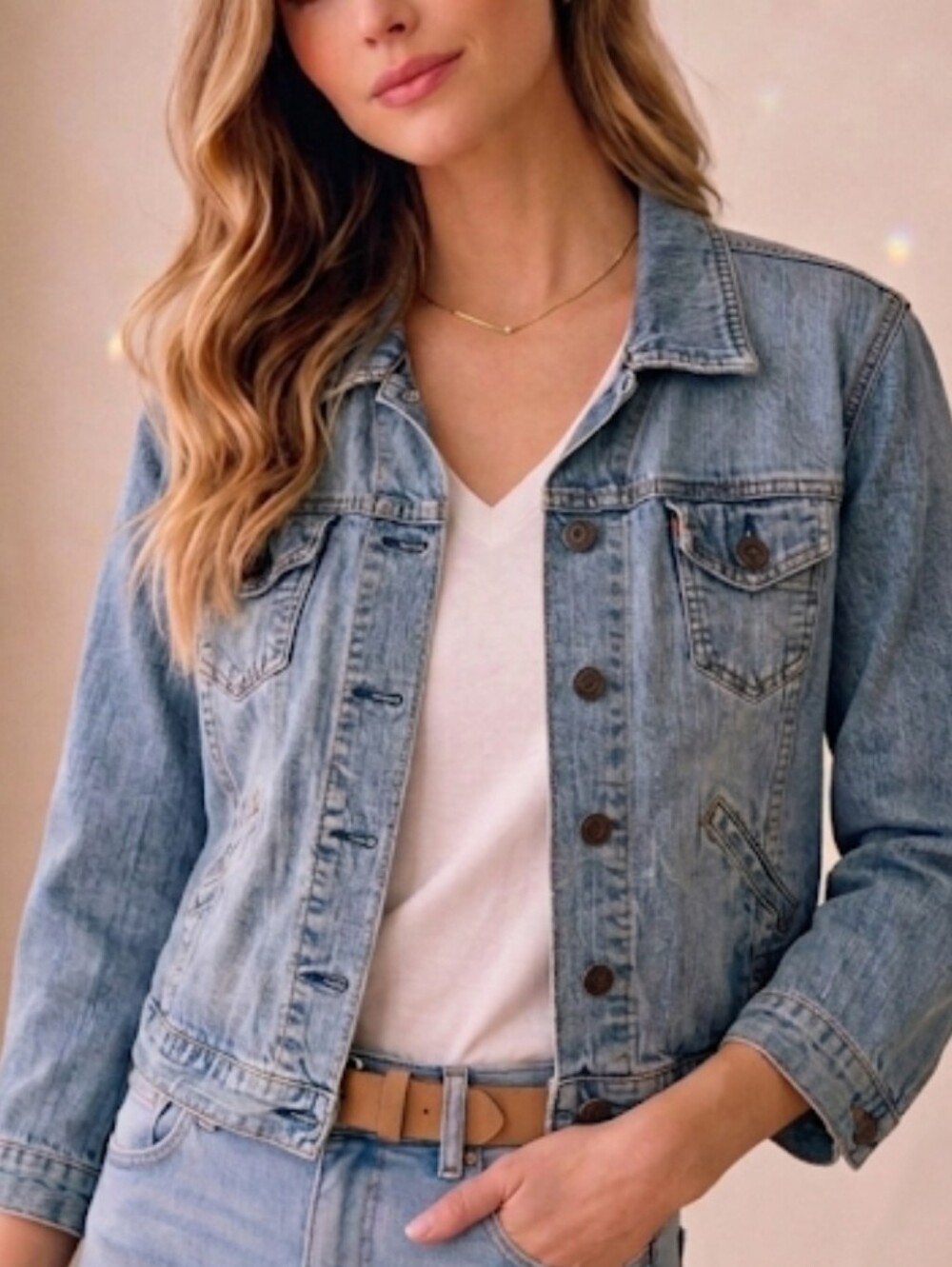 Stylish Light Blue Denim Jacket